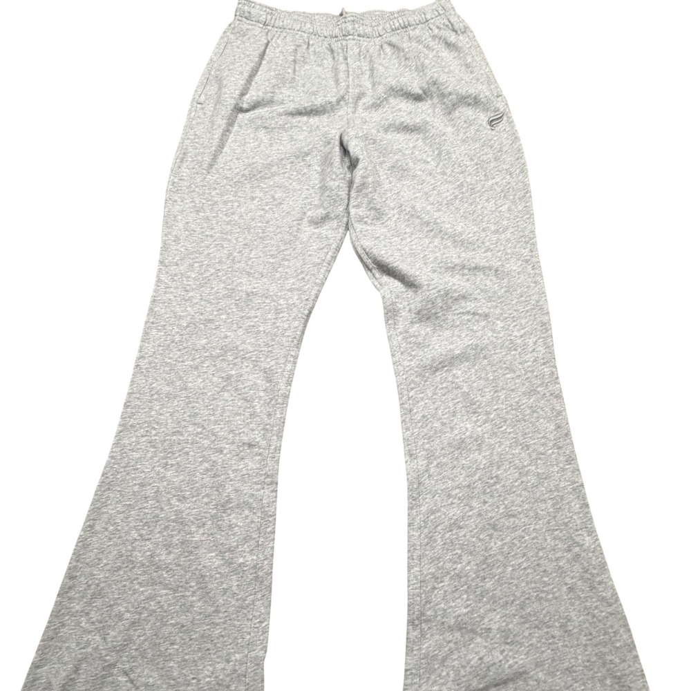 Fabletics‎ Womens Gray Heather Flare Leg Sweatpants Drawstring Lounge Pants S